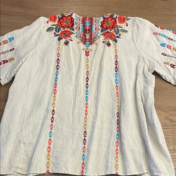 Johnny Was Multicolor Embroidered Blouse - Picture 3 of 4